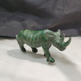 "Rhinoceros Figure" Shona Sculpture in Verdite, Small, from the Chitungwiza Art Centre, Zimbabwe