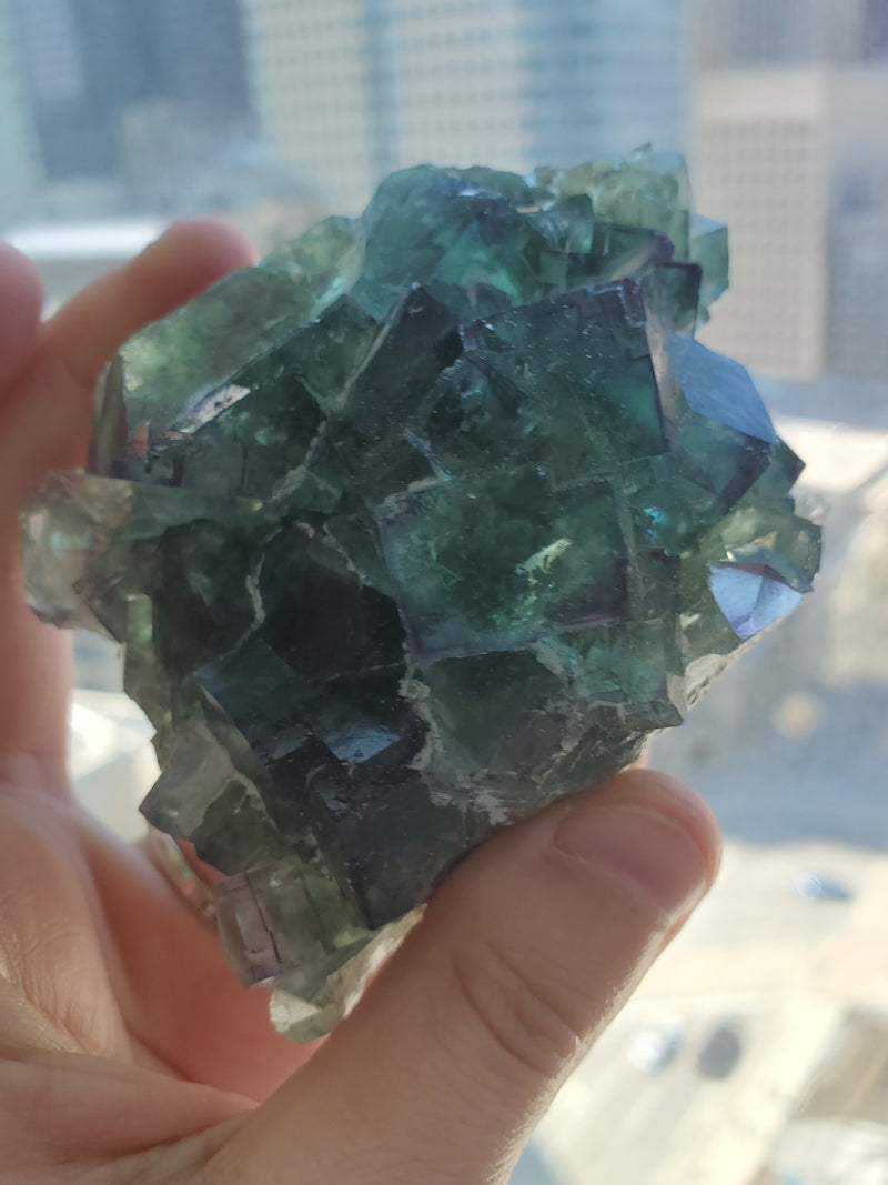 Green Fluorite, 260 g, Okarusu Fluorite from Okarusu Mine, Namibia, Africa. Namibian Okarusu Fluorite