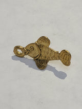 Five Baule Bronze Fish Pendants, Lost Wax Pendants from Ivory Coast