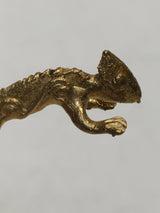 Five Baule Bronze Lizard Pendants, Lost Wax Pendants from Ivory Coast