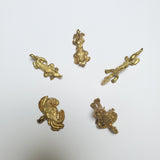 Set of 5 Bronze Pendants: A Crab, a Gecko, an Alligator, A Lizard and a Frog, from the Baule Tribe of Ivory Coast
