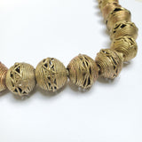 26 Brass Filigree Globe Beads 20 mm, African Brass Beads, African Jewelry and Jewelry Making Supplies,  Made in Ghana