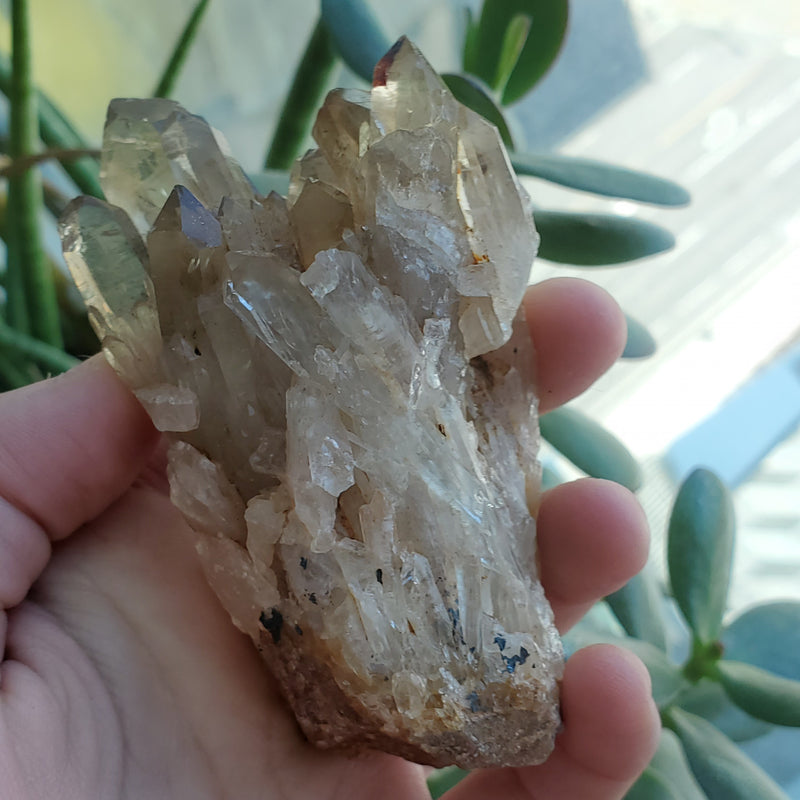 3.26" Sizeable, Twin Peak Kundalini Quartz, Democratic Republic of Congo, Lwena, Congo Smoky Quartz