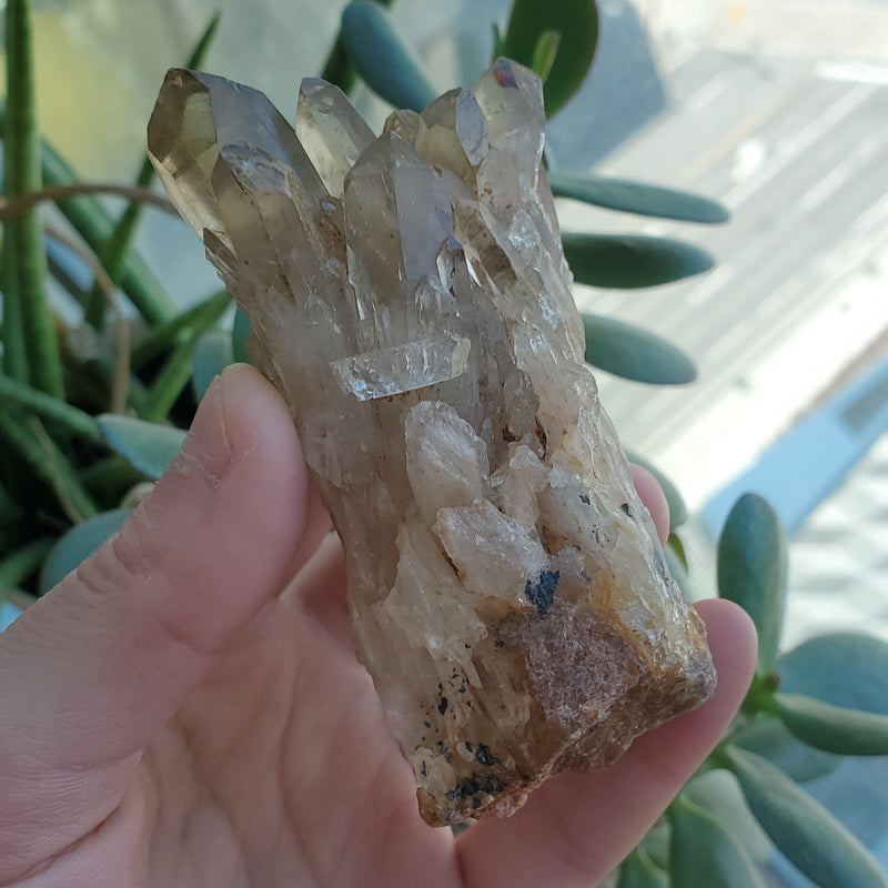 3.26" Sizeable, Twin Peak Kundalini Quartz, Democratic Republic of Congo, Lwena, Congo Smoky Quartz