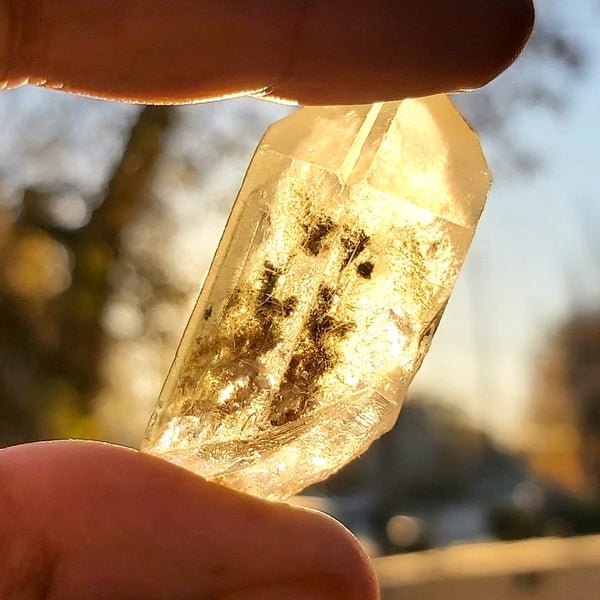 Chlorite Included Phantom Quartz, 14.17g, from Zambia