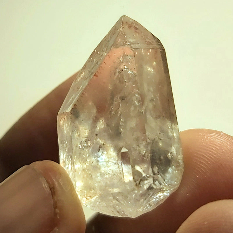 Bright Red Harlequin Brandberg Quartz from Gobogobos, Erongo Region, Namibia