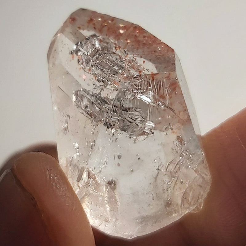 Bright Red Harlequin Brandberg Quartz from Gobogobos, Erongo Region, Namibia