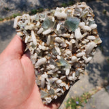 646g Brandberg Fluorite with milky quartz on feldspar matrix from the Brandberg Mountain