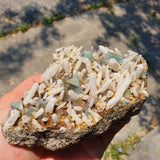 646g Brandberg Fluorite with milky quartz on feldspar matrix from the Brandberg Mountain