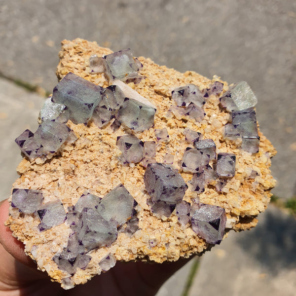 158g Brandberg Fluorite with milky quartz on feldspar matrix from Brandberg Mountain, Erongo, Namibia