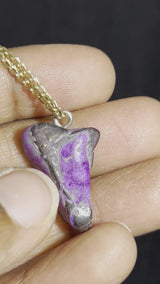 Sugilite Pendant, from N’chwaning Mine III, Kalahari Manganese Field, Northern Cape, South Africa