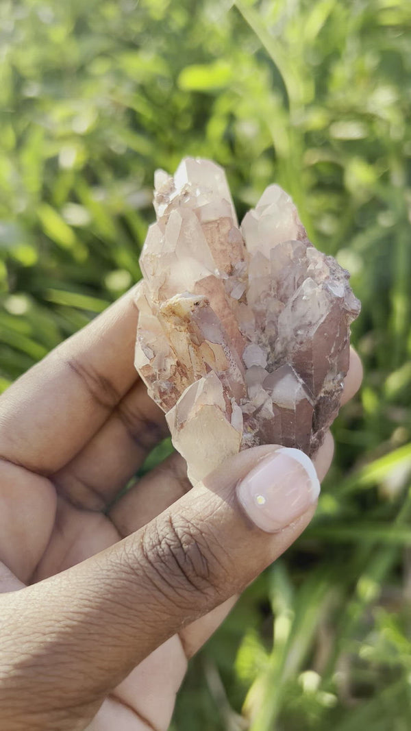 Gorgeous Ishuko Red Phantom Quartz, Hematite included Quartz from the Central Province of Zambia