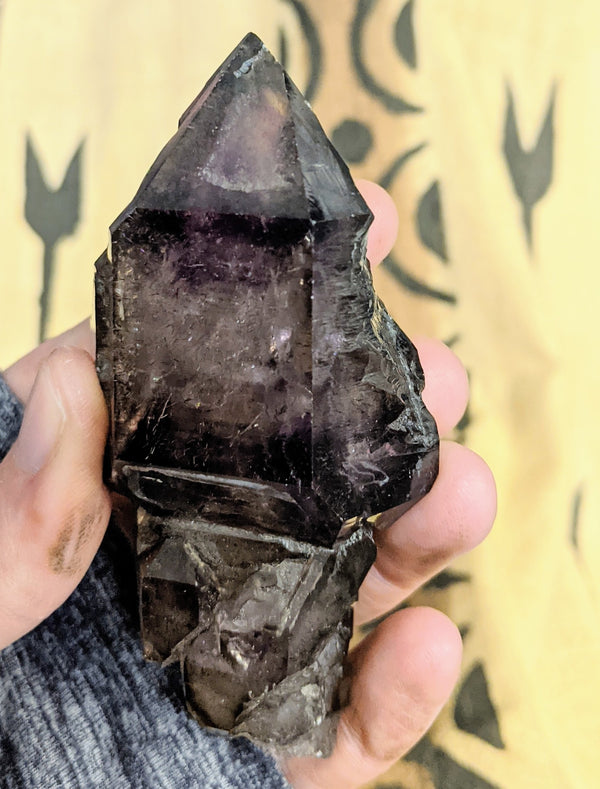 Chunky Smokey Quartz Shangaan Amethyst Scepter, 153.6 grams, Chibuku Mine, Zimbabwe