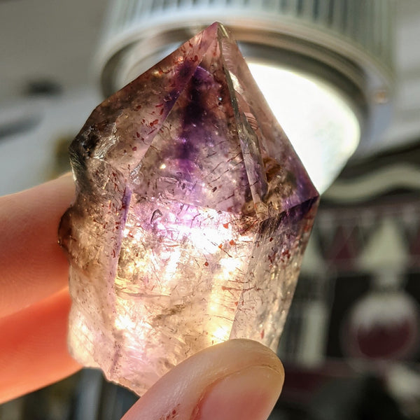 Self-Standing Gemmy Shangaan Amethyst Crystal Point, 64.1 grams, Chibuku Mine, Zimbabwe