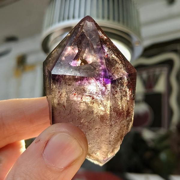 Self-Standing Gemmy Shangaan Amethyst Crystal Point, 64.1 grams, Chibuku Mine, Zimbabwe