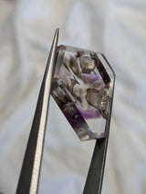 Brandberg Quartz Slice, 30 Carat Cut Crystal from Gobogobos, Brandberg District, Erongo Region, Namibia
