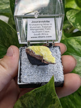 Jouravskite with Xonotlite & Bustamite, Thumbnail, N’Chwaning Mine lll, Kuruman, Khalahari Manganese Field, Northern Cape, South Africa