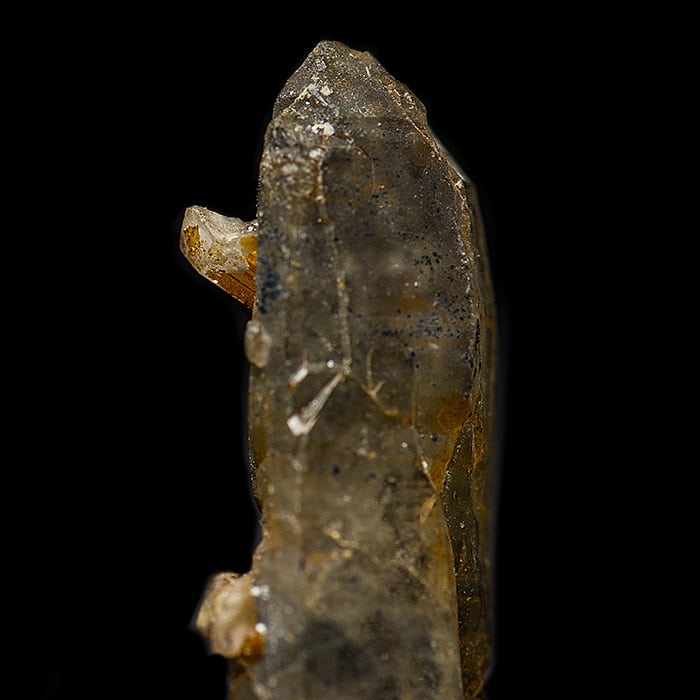 Phenakite on Smoky Quartz, Miniature Specimen, Klein Spitzkoppe Area, Namibia