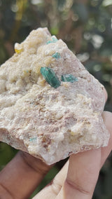 Dioptase on Matrix, Mineral Specimen from Kunene Region, Namibia, Africa