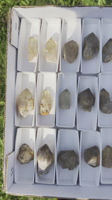 904g Wholesale Flat of Kundalini Quartz Crystals, 36 Pieces, Jewelry Making Size Range, Kundalini Quartz, Democratic Republic of Congo