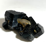 Lustrous Double Black Tourmaline Crystal with Smoky Quartz, from Erongo Mountain, Erongo Region, Namibia