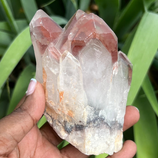 Gorgeous Ishuko Red Phantom Quartz, Hematite included Quartz from the Central Province of Zambia