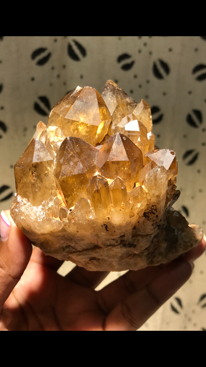 Stand-Alone Kundalini Quartz Citrine, Democratic Republic of Congo, Lwena, Congo Citrine