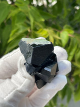 Black Tourmaline Cluster with Hyalite Opal, Mineral Specimen from Erongo Mountain, Erongo Region, Namibia