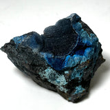 Deep Blue Fibrous Shattuckite, Mesopotamia Copper Valley, Kunene, Namibia, African Mineral Specimen
