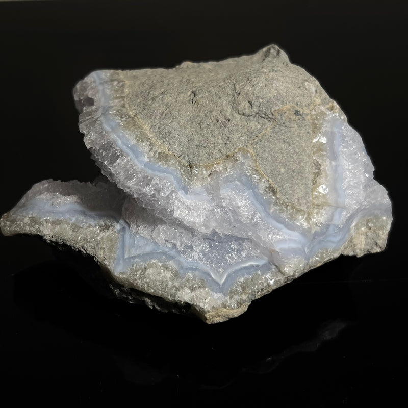 Druzy Blue Lace Agate, from Nsanje, Malawi