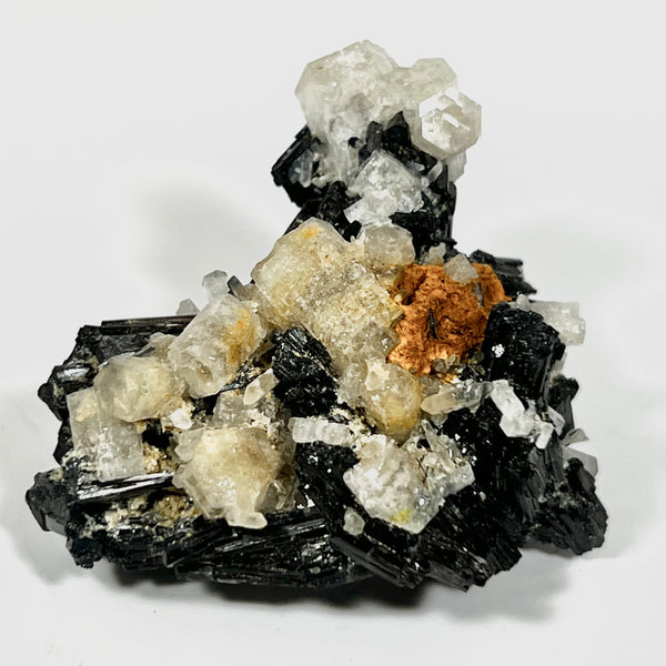 Goshenite on Lustrous Tourmaline, Erongo Mountain, Erongo Region, Namibia