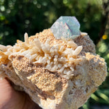 Gorgeous Self-Standing Fluorite and Milky Quartz from Brandberg Massif, Erongo Region, Namibia