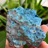 Deep Blue Fibrous Blue Shattuckite, Mesopotamia Copper Valley, Kunene, Namibia, African Mineral Specimen