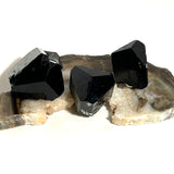 Set of 3 Lustrous Black Tourmaline, from Erongo Mountain, Erongo Region, Namibia