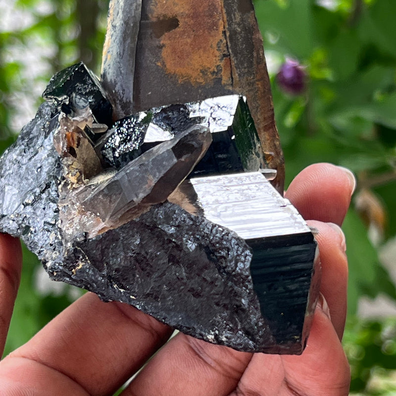 Smoky quartz with black 2025 tourmaline