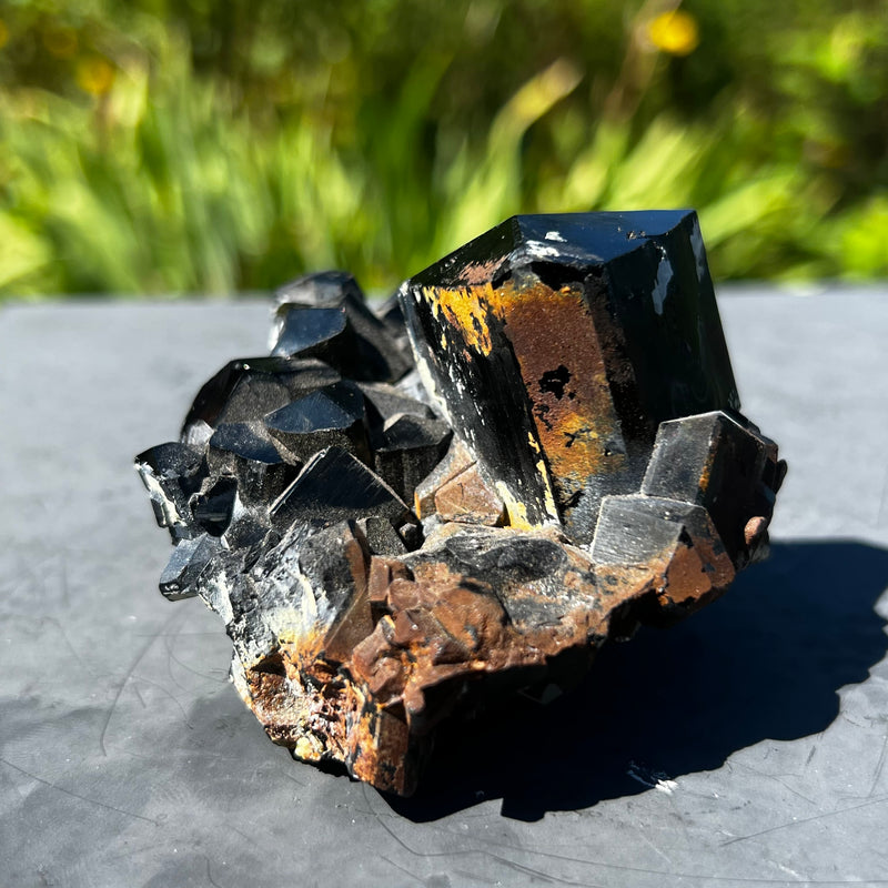 Lustrous Self-Standing Black Tourmaline Crystal, from Erongo Mountain, Erongo Region, Namibia