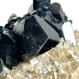 Self-Standing Lustrous Black Tourmaline with Smoky Quartz, from Erongo Mountain, Erongo Region, Namibia