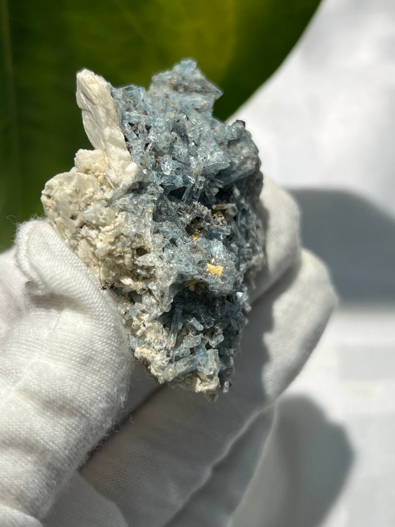 Elaborate Aquamarine Cluster on Feldspar Matrix, Mineral Specimen from Erongo Mountain, Erongo Region, Namibia