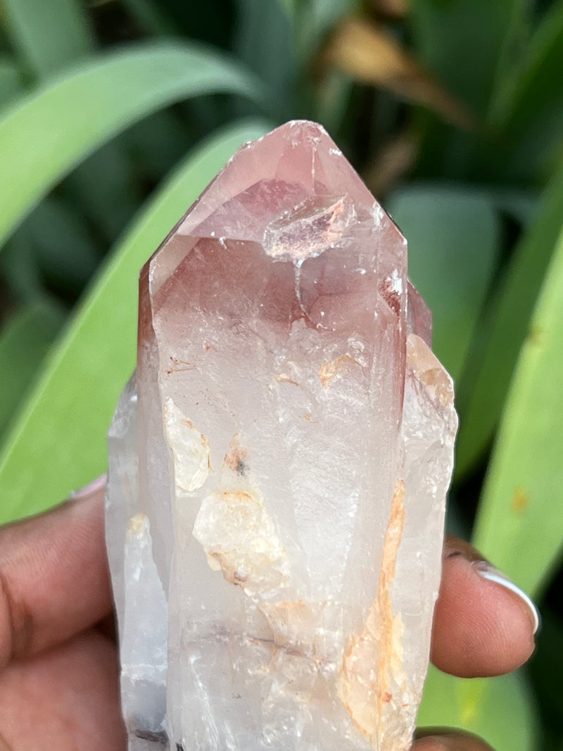 Gorgeous Ishuko Red Phantom Quartz, Hematite included Quartz from the Central Province of Zambia