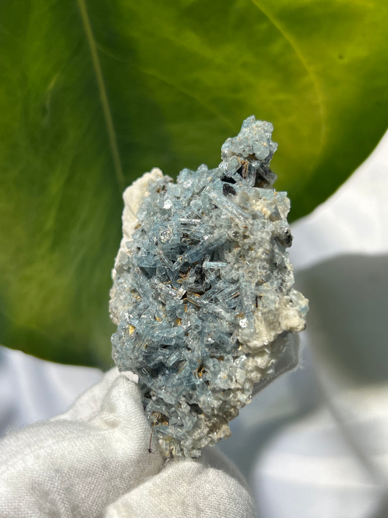 Elaborate Aquamarine Cluster on Feldspar Matrix, Mineral Specimen from Erongo Mountain, Erongo Region, Namibia