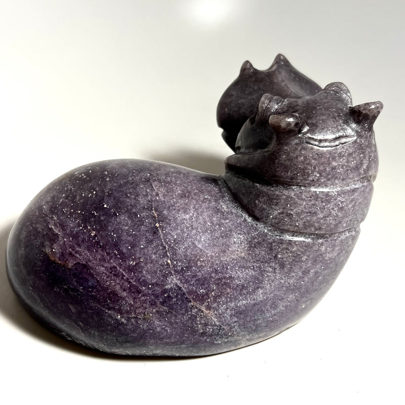 Lepidolite Hippo, Shona Sculpture from Zimbabwe by Shingi Chatsama