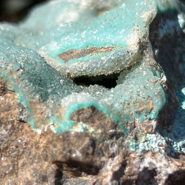 Gorgeous Druzy Chrysocolla, Kolwezi Mining District, Lualaba, Democratic Republic of Congo, Africa