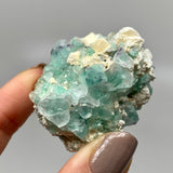Green Fluorite with Feldspar from Erongo Mountain, Erongo Region, Namibia