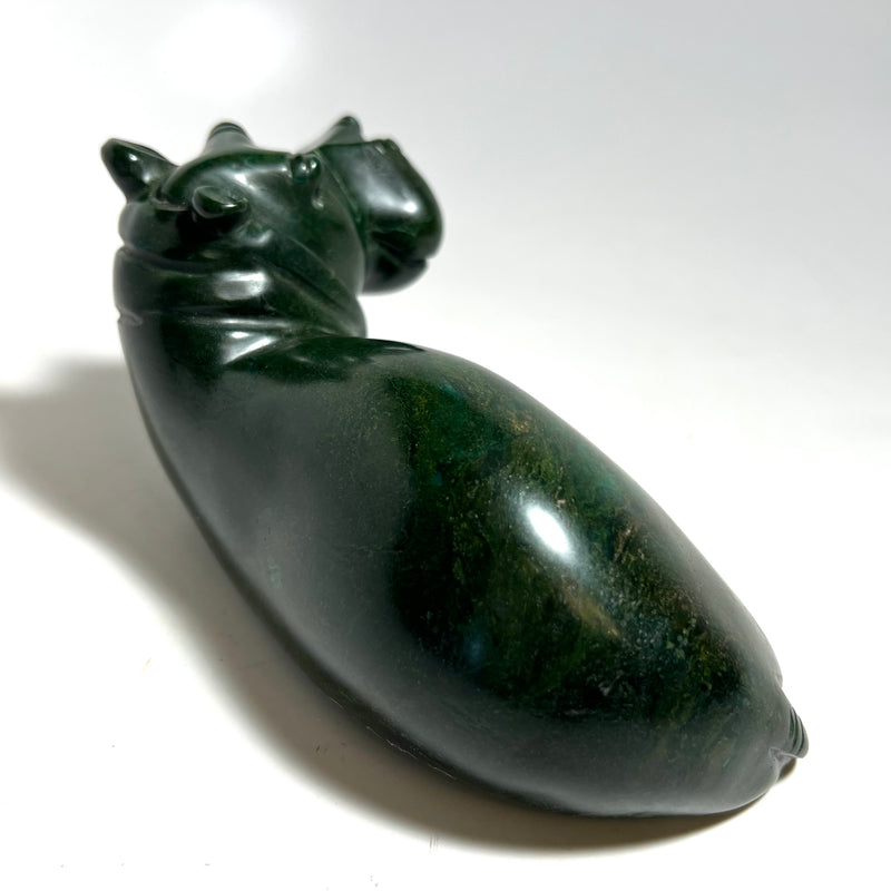 Verdite Hippo, Shona Sculpture from Zimbabwe by Shingi Chatsama