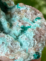 Dioptase on Matrix, Mineral Specimen from Kunene Region, Namibia, Africa