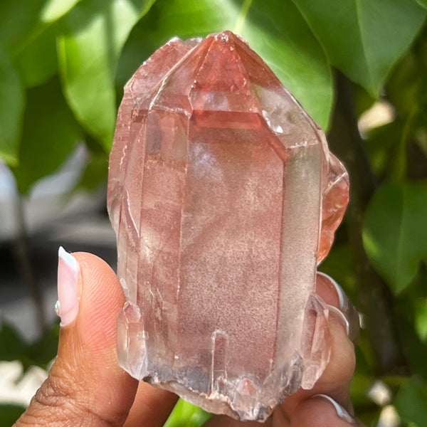 Gorgeous Clear Ishuko Red Phantom Quartz, Hematite included Quartz from the Central Province of Zambia