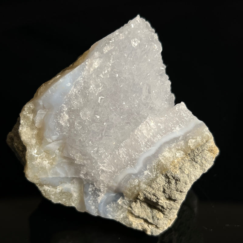 Druzy Blue Lace Agate, from Nsanje, Malawi