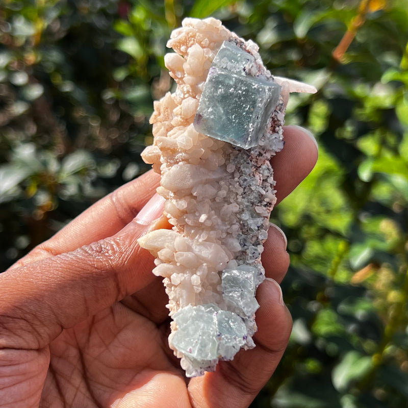 Fluorite and Milky Quartz from Brandberg Massif, Erongo Region, Namibia