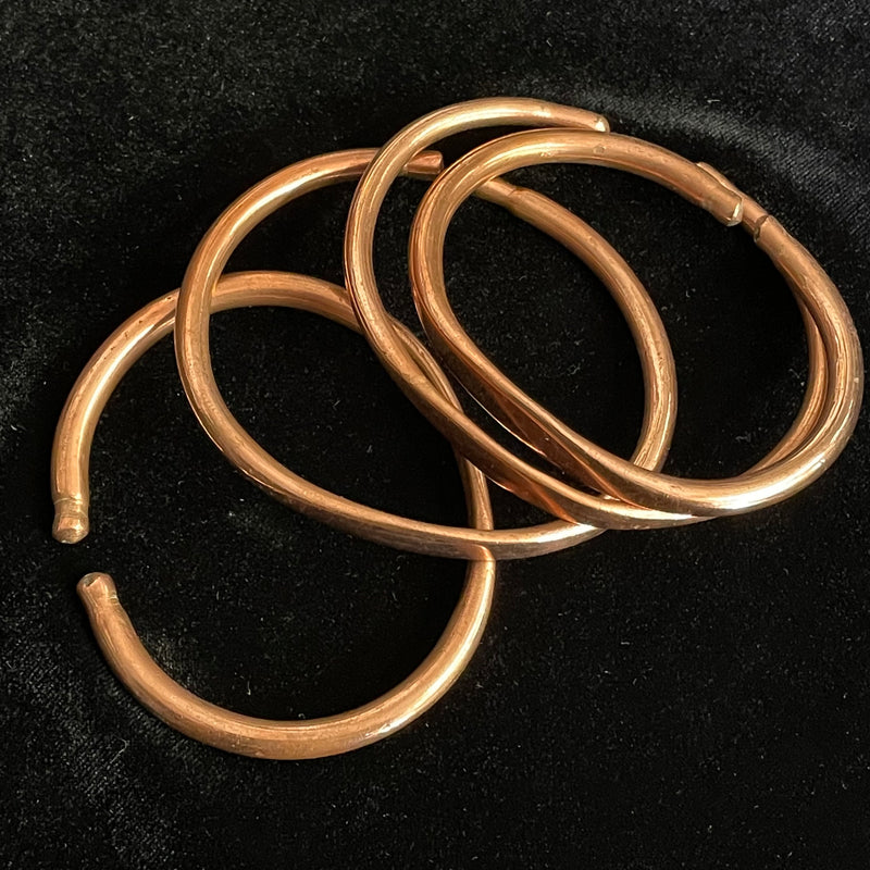 Adjustable Copper Bracelets; Copper Jewellery from Lubumbashi, Democratic Republic of Congo