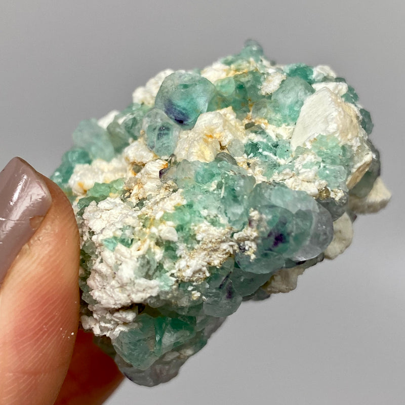 Green Fluorite with Feldspar from Erongo Mountain, Erongo Region, Namibia